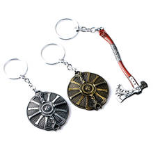 Wholesale 10pcs/lot Game Jewelry Shield Axe keychain Shield Pendant Keychain Key holders 2024 - buy cheap