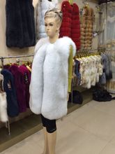 Colete de pele de raposa real feminino, casaco natural de pele de raposa completa, jaqueta de inverno 2016 2024 - compre barato