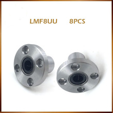 LMF8UU LMF8 8pcs 8mm round flange linear ball bearing bushing for 8mm linear shaft guide rail rod round shaft cnc parts 2024 - buy cheap