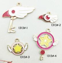 Cartoon 40 pcs Japanese anime DIY Enamel Metal Charm Pendants DIY Jewelry Making Mobile Phone Accessories A22 2024 - buy cheap
