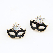 New Luxury New Mask Crystal Stud Earring For Women Vintage Fashion Gold Color Earrings Summer Jewelry pendientes mujer 2024 - buy cheap