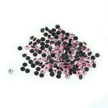 SS16 3,8-4,0mm buena calidad DMC de cristal Diamante de imitación con parte trasera plana y pegamento térmico Lt Rosa 200 bruto Strass de vidrio de diamantes de imitación 2024 - compra barato