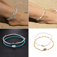 Boho Vintage Shell Beads Anklets For Women New Multi Layer Anklet Leg Bracelet Bohemian Beach Ankle Chain Beach Jewelry Gifts 2024 - buy cheap