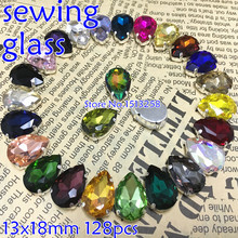 More Colors 128pcs 13x18mm Teardrop Glass Crystal Fancy Stone With Droplet Metal Claw Settings For Jewelry,Sewing On Dress 2024 - buy cheap