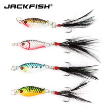 JACKFISH Hard Fishing Lure 4pcs/lot Lead Hard Baits With Treble Hook 4.7g Spoon Lures Pesca Fishing Tackle Artificial Bait 2024 - buy cheap