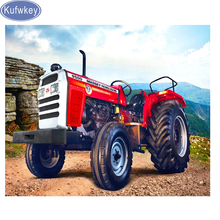 Kufwkey Red car diamond painting plein diamond Embroidery"Farm tractor"full square/round Drills Mosaic Rhinestones painting 2024 - buy cheap