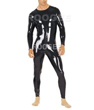 Fashion Latex Rubber Neck Entry Catsuit with Crotch Zip only 2024 - buy cheap