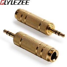 3.5mm Male to 6.5mm Female Jack Stereo Microphone Headphone Audio Adapter Gold Plated Plug Converter Connector 2024 - buy cheap