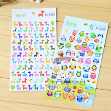 Korean Stationery Kawaii Stickers Cute Giraffe Owl Stickers Cartoon Diary Stickers Creative Mobile Phone Decoration Stickers 2024 - buy cheap