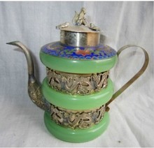 Pulsera de plata tibetana de porcelana tibetana, tetera bonita, herramientas de olla, decoración de boda, latón, envío gratis 2024 - compra barato
