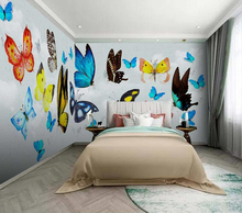 Papel tapiz decorativo para pared, papel tapiz moderno simple con mariposa voladora 2024 - compra barato