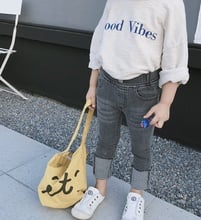 Spring Autumn New Children Jeans Baby Boys and Girls Thin Denim Pants Fashion Cuffed Jeans Girl Pants Toddler Trousers Jean 1-6Y 2024 - buy cheap