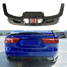 Carbon Fiber Rear Lip Spoiler Diffuser With LED Light Fits for Jaguar XE 2015 2016 2017 2018 2024 - buy cheap