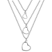 high quality silver color jewelry charm women heart lady fashion women classic simple necklace free shipping N038 2024 - buy cheap