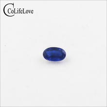 Gema de zafiro azul marino 100%, Gema suelta de zafiro azul brillante natural real, 3mm x 5mm 2024 - compra barato