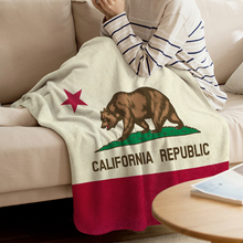 Manta de franela con bandera de la República de California, manta de microfibra cálida 2024 - compra barato