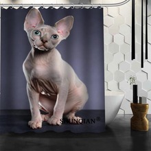 Cortina de chuveiro do gato siamês telas de banho de alta qualidade moderna tela de poliéster personalizado cortina de banho 2024 - compre barato