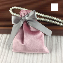 Cajas de dulces de felpa larga para boda, bolsas de regalo de tela de terciopelo para decoración de fiesta, bolsas de embalaje de joyería Rosa profunda, recuerdos de fiesta, 10 Uds. 2024 - compra barato