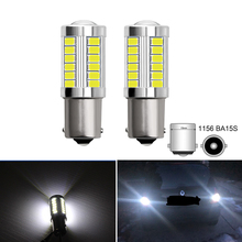 Bombillas LED de circulación diurna S25 para Renault Megane, Skoda, Superb, 2 uds., 1156, 7506, BA15S, DRL, 12V, blanco 2024 - compra barato