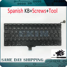 10Pcs/Lot New OEM for Macbook Pro 13" A1278 Keyboard Spain Sp Spanish Keyboard Replacement +Screws Set  2009 2010 2011 2012 Year 2024 - buy cheap