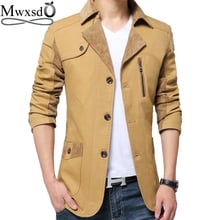 Mwxsd brand casual men's cotton jacket men Slim fit spring blazer jacket and coat male high quality bomber jacket homme jaqueta 2024 - buy cheap