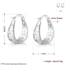 N925 sterling Silver color earrings jewelry new hot, foreign fashion popular high-end atmospheric carved lady earrings E631 2024 - buy cheap