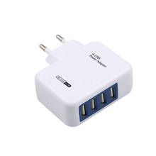 Kebidu Universal 4 Ports USB HUB Power Adapter HUB EU Plug Travel Wall Charger 4 Port For iPhone iPad for Samsung Smart Phone 2024 - buy cheap