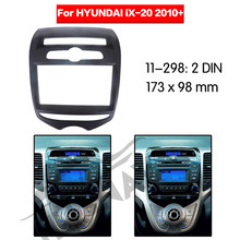 HUANAV-Adaptador de instalación de Radio estéreo para coche, fascia para 2010 + Hyundai IX20 2DIN (aire acondicionado Manual), Marco estéreo, Audio Fascias 2024 - compra barato