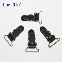 Luo Qiu 500 unids/lote, corsé de plástico y Metal negro, Liga de pierna, gancho de Clip, extremos de tirantes, medias, agarres, pinzas de Liga 2024 - compra barato