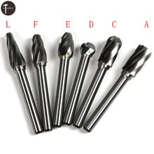 1pc 6 Types 6*10mm Tungsten Carbide Rotary Burrs Point File Cutter Drill Bit Single Cut 8 Flutes Engraving Bit Power Tool 2024 - buy cheap