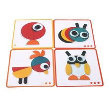 Wooden 3D Puzzle Jigsaw Toys For Children Cartoon Animal Giraffe Wood Puzzles Intelligence Kids Baby Early Educational Toy 2024 - buy cheap