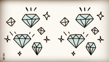 Милые маленькие бриллианты со звездами, боди-арт, красота, макияж, водонепроницаемые наклейки на временную татуировку 2024 - купить недорого