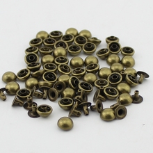 1000 sets atacado 5-10mm Cogumelo Rebites de Bronze Antigo Para O Couro Do Punk Do Parafuso Prisioneiro Do Rock Para O Saco DIY Acessório com Um Molde 2024 - compre barato