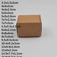 Картонная коробка для ювелирных изделий, 34 размера, 30 шт., коричневый картон крафт 2024 - купить недорого