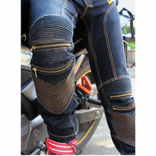 Новейшие мотоциклетные джинсы для верховой езды, мужские мотоциклетные брюки для езды по бездорожью, автомобильные гоночные мотоциклетные брюки с защитой 2024 - купить недорого