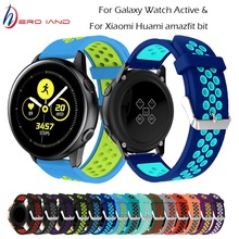 Correa de silicona para reloj inteligente, pulsera deportiva de 20mm para Samsung Galaxy Watch Active 2, Xiaomi Huami Amazfit Bip 2024 - compra barato