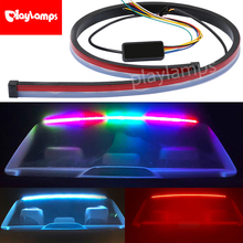 12V RGB Unverisal LED Car Third Brake Light Flexible LED High Additional Stop Light With Turn Signal Running Functions 2024 - buy cheap