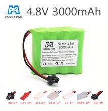 4.8v rechargeable battery For Tanks robots 3000mah Ni-MH battery nimh aa 4.8V pack 3000mah batteries for RC cars 4.8v RC boat 2024 - buy cheap