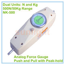 NK-500 500N/50KG Analog Push and Pull Force Gauge N/Kg Units with Peak-hold Function 2024 - buy cheap