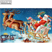 Diamond Embroidery DIY Diamond Painting Cross Stitch Santa in Sleigh Painting Rhinestones Pattern Full Square Drill  XY1 2024 - buy cheap