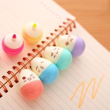 Limite mostra 6 pçs/lote sorriso ovo mini highlighter marcador caneta canetas papelaria kawaii material escolar escrita suprimentos 2024 - compre barato