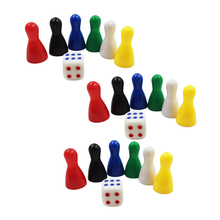 18 Pieces Chessman Chess Pieces & 3 Dice Board Game Accessories Kids Toys  Multi-colored 2024 - buy cheap