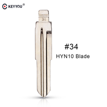 Keyyou lâmina de substituição para chave de carro, sem corte, lâmina de latão em branco para kia rio, para hyundai accent key no.34 2024 - compre barato