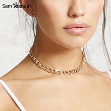 Link Chain Choker Charm Necklace Collares Accesorios Trendy Necklace for Women Statement Necklace Gift Choker Fashion Jewelry 2024 - buy cheap