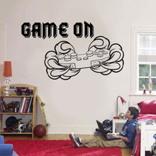 Game On Quotes Controller Wall Sticker Vinyl Home Decor For Kids Room Teens Bedroom Gaming Room Decals Interior Mural A177 2024 - buy cheap