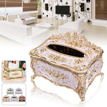 JX-LCLYL Elegant Gold Tissue Box Cover Chic Napkin Case Holder Hotel Home Decor Organizer 2024 - buy cheap
