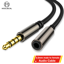 MOOJECAL Headphone Extension Cable 3.5mm Jack Male to Female Aux Cable 3.5 mm Audio Extender Cord For Computer iPhone Player 2024 - buy cheap