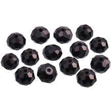 Black Color 4mm 6mm 8mm Rondelle Faceted Crystal jewelry Porcelain Glass Loose Spacer Beads Deep red jewelry 2024 - buy cheap