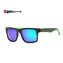 Samjune 2017 новейшие Роскошные брендовые дизайнерские мужские женские мужские солнцезащитные очки с отражающим покрытием солнцезащитные очки Квадратные очки мужские UV400 2024 - купить недорого