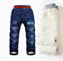 High quality thick winter warm cashmere children's children's pants for boys children's pants children jeans SK076 2024 - buy cheap